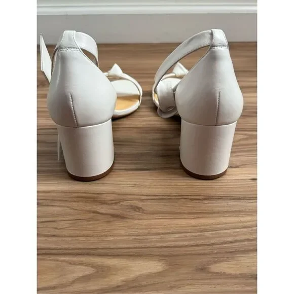 Alexandre Birman Womens Clarita Block Heel Leather Sandals White Size 39 - Picture 4 of 11